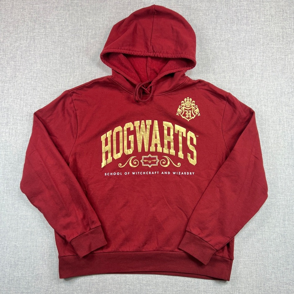 Harry Potter Hogwarts School of Witchcraft and Wizardry Maroon‎ Hoodie Mens XXL